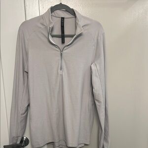 Lululemon Light Gray Quarter-Zip Pullover